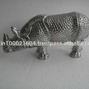 Estatuilla de rinoceronte salvaje pequeña, modelo de estatua, técnica de fundición de aluminio y Metal - Product Image 2