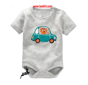 Vêtements pour bébés en coton biologique personnalisés, Combinaisons pour bébés, Combinaisons imprimées en coton de bambou, Combinaisons pour bébés en ligne en Inde - Product Image 4