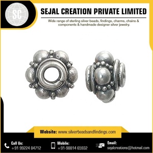 Cuentas de Plata de Ley 925 de alta calidad para pendientes y joyería, cuentas sueltas hechas de metal de primera calidad, suministro OEM - Product Image 5