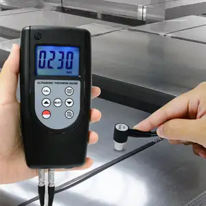 Digital Ultrasonic Thickness Meter 0.75 ~ 400Mm untuk Pengukuran Bahan Kaca Kuarsa PVC Polyethylene Pengujian Alat Ukur