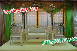 Columpio tallado en madera antiguo Columpio de madera tallado a mano Columpios DE BODA indios EE. UU. - Product Image 4