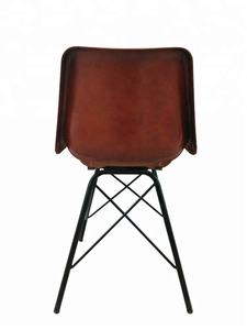 Industrial Leather Giron iron & leather dining <b>chair</b> - Product Image 4