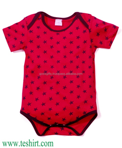 Wholesale Baby Casual Clothing Printed Flocking Cotton Kids Bodysuit Romper bamboo baby short sleeve romper tirupur india - Product Image 2