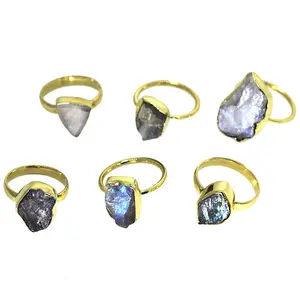 Commercio all'ingrosso bulk fornitori labradorite grezzo boho anello gioielli produttore G R ARGENTO DISEGNI INTERNATIONALS JAIPUR