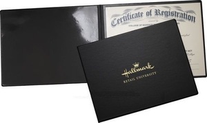 Couverture de certificat de remise de diplôme, porte-certificat en cuir noir et lisse - Product Image 3