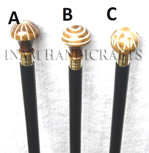 ไม้เท้าเดินทำจากไม้แบบโบราณและไม่เหมือนใครไม้เท้าเดินทำจากเรซินพร้อมที่จับแบบถักทำจากเรซิน - Product Image 3