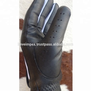 ถุงมือกอล์ฟผู้ชายหนังแกะสีดำมีโลโก้ตามสั่ง - Product Image 4