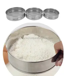 Recién llegado, colador de harina de acero inoxidable, tamiz, tamiz apto para lavavajillas, Metal antioxidante para hornear pasteles y pan - Product Image 1