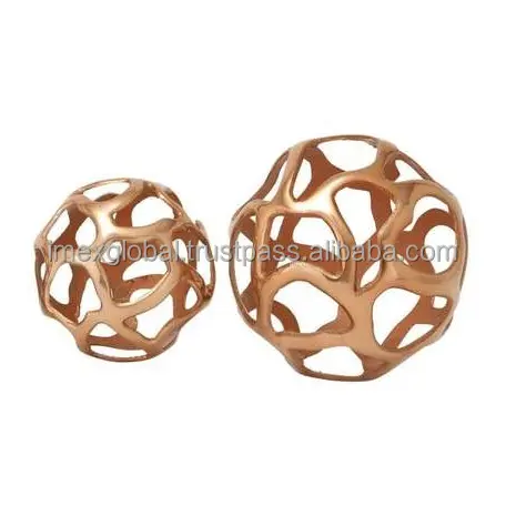 Boule décorative de cuivre plaqué 6mm, petite sphère, décoration de maison, haute qualité et meilleure fabrication, prix total, meilleure vente