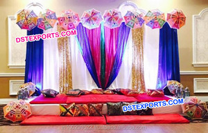 Boda Mehandi ceremonia escenario decoración boda india Sangeet escenario decoración última Punjabi boda Mehndi escenario Australia venta - Product Image 5