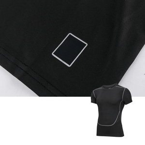 T-shirt de sport pour homme, haut de fitness, t-shirt de course à séchage rapide et respirant, vêtements de sport pour homme, t-shirt noir - Product Image 3