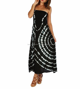 Hot 2024 Casual Women's Wear Rayon Tie Dye Tube Maxi Dress en tarifa al por mayor - Product Image 1