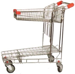 Chariot de supermarché pliable de qualité supérieure, personnalisé en usine - Product Image 4