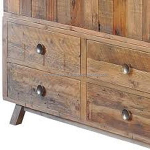 Cajones clásicos de madera recuperada para gabinetes de sala de estar Diseño elegante y ecológico - Product Image 5