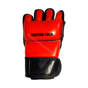 Gants de boxe en cuir PU de haute qualité, gantelets de combat et d'entraînement MMA, gantelets - Product Image 1