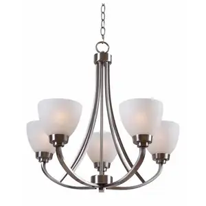 Steel Chandelier with White Glass Ceiling Light Shades Lamp at best prices with FREE shipping