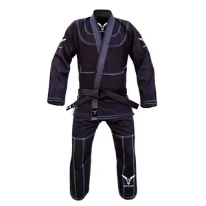 Trajes de Bjj unisex, conjunto de poliéster/algodón, Jiu Jitsu brasileño para adultos, abalorios, peine de miel, Kimono tejido, bordado personalizado