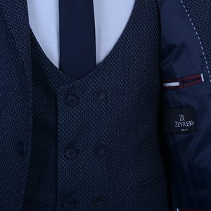 Marque turque en gros pas cher 3 pièces costume de haute qualité en viscose et polyester luxe élite design élégant costume pour hommes - Product Image 3