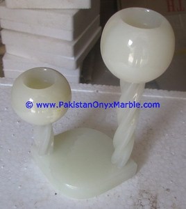 Wholesale Round Stone Stand Carved Onyx <b>Candle</b> <b>Holders</b> for Home Decoration Stylish Love Inspired Gift Exporter - Product Image 6