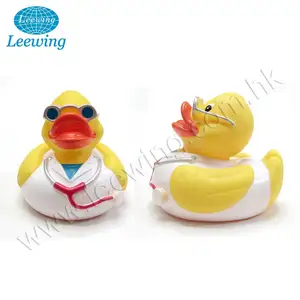 Hospital clínica médico pato de borracha amarelo brinquedo promocional