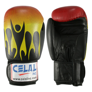 Guantes de entrenamiento de boxeo, de cuero genuino, con diseño personalizado profesional impreso - Product Image 1