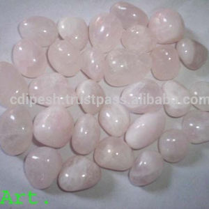 PREMIUM ROSE QUARTZ STONE RAW MATERIAL AND FINISHED <b>PEBBLES</b> STONE FOR EXPORT - Product Image 4