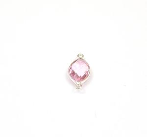 Cuarzo rosa, múltiples piedras preciosas hechas a mano, joyería chapada en oro, bisel de doble fianza, Conector de piedra natal, ingredientes naturales para manualidades - Product Image 4