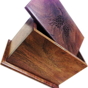 Caja de regalo de madera con grabado láser personalizado indio - Product Image 4