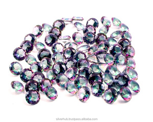 Cabochons en topaze naturelle, pierres rondes ajustées, semi-précieuses, topaze, haute qualité - Product Image 2