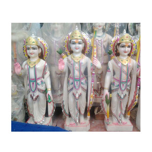 Statue du seigneur Ram Darbar en marbre blanc - Product Image 1