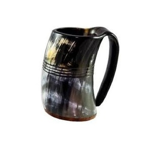 Taza para Beber de Cuerno de Búfalo, Forma Natural, Pulida, Moderna, Ecológica, Artística, Coleccionable, Duradera, LORD - Product Image 1