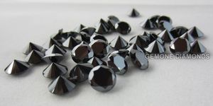 เพชรหลวมสีดําธรรมชาติในราคาด้านล่างคุณภาพ AAA รอบเพชรสีดําหลวมตัดได้ที่ยอดเยี่ยมสําหรับราคาผู้ผลิตเครื่องประดับ - Product Image 5