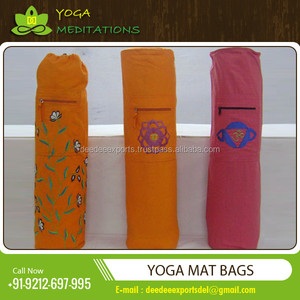 Customized Cotton Canvas <b>Yoga</b> <b>Mat</b> Bag High Quality Private Label From India Low Price OEM Supplier - Product Image 3