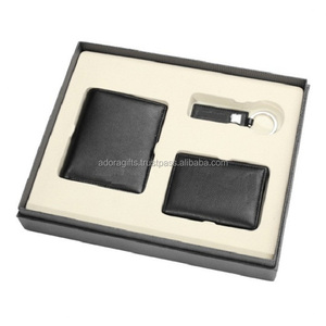 Set de regalo de cuero genuino personalizado en caja - Product Image 1