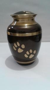 Articles de maison de luxe pattes en laiton bois de rose indien pour animaux de compagnie, urne pour cendres commémoratif pour animaux de compagnie de forme ovale - Product Image 5