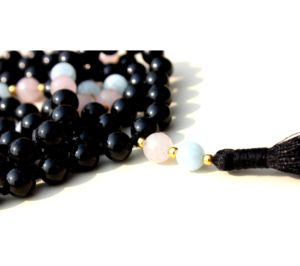 Black Tourmaline 108 <b>Yoga</b> Mala Beads Spiritual Mala Necklace Necklaces BOHEMIA WOMEN'S <b>Gift</b> Party HINDUISM Unisex Rose Quartz - Product Image 3