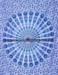 พรมแขวนผนังผ้าฝ้ายขนาดโปสเตอร์พิมพ์ลายสไตล์อินเดียผ้าทอสำหรับตกแต่งบ้าน - Product Image 6