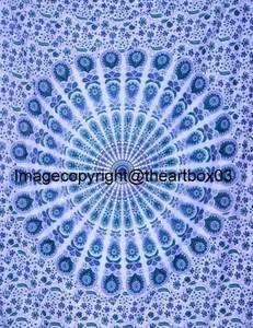 พรมแขวนผนังผ้าฝ้ายขนาดโปสเตอร์พิมพ์ลายสไตล์อินเดียผ้าทอสำหรับตกแต่งบ้าน - Product Image 3