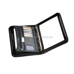 Carpeta de anillas A4 Carpeta de archivos Artículos de cuaderno corporativo promocionales de cuero Premium - Product Image 1