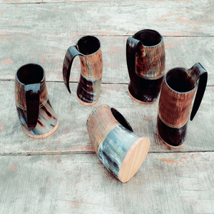 แก้วเขาสัตว์แกะสลักคุณภาพดีที่สุด / แก้วน้ำทรงแวนิกแบบวiking / แก้วเขาสัตว์ - Product Image 3