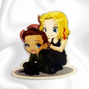 Pegatina Redonda de Vinilo Personalizada Divertida de 3.5 Pulgadas con Impresión Ks, Resistente al Agua para Exteriores, con Diseño de Pistolas y Café para Uso Decorativo en Días Festivos - Product Image 5