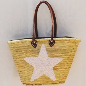 Magnifique sac de plage en paille tissé à la main marocain Sac de plage élégant - Product Image 1