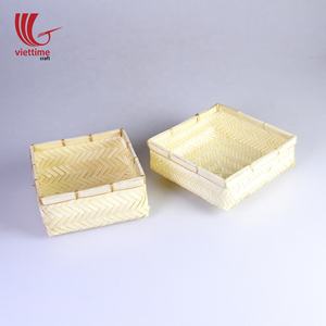Natural Bamboo Woven Box/ Custom Bamboo Storage Box - Product Image 4
