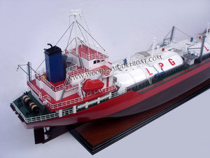 MODELO DE BARCO DE MADERA DE TRANSPORTADOR DE GAS (GLP)_ MODELO DE ARTESANÍA EN MADERA - Product Image 2