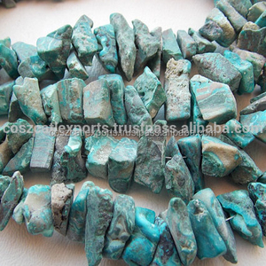 Nueva llegada de cuentas de piedra crisocola 20X10 a 5X4 MM aproximadamente pepitas y cuentas naturales finas a precio mayorista - Product Image 1