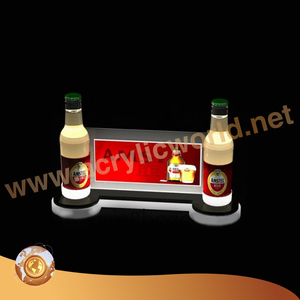 Présentoir de bouteilles de vin en acrylique à led, présentoir à vin personnalisé - Product Image 1
