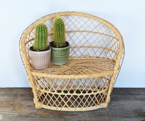 <b>Vintage</b> Rattan Peacock Sofa <b>Chair</b> - Product Image 1