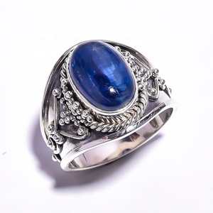 Stag Party <b>Ring</b> <b>Blue</b> Kyanite Gemstone 925 Sterling Silver Wholesale Jewelry Handmade Fine Silver <b>Rings</b> Manufacturer - Product Image 1