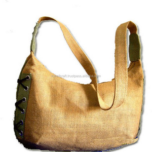 Sac de shopping en toile de jute Lowell Craft, motif géométrique, fermeture éclair, longue poignée d'épaule, taille moyenne, usage quotidien, couleur naturelle - Product Image 1
