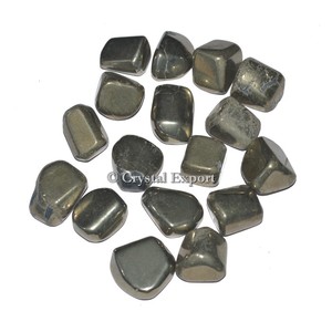 Pyrite en gros en vrac pierres dégringolées à l'exportation de cristal pierre semi-précieuse artisanat inde - Product Image 1